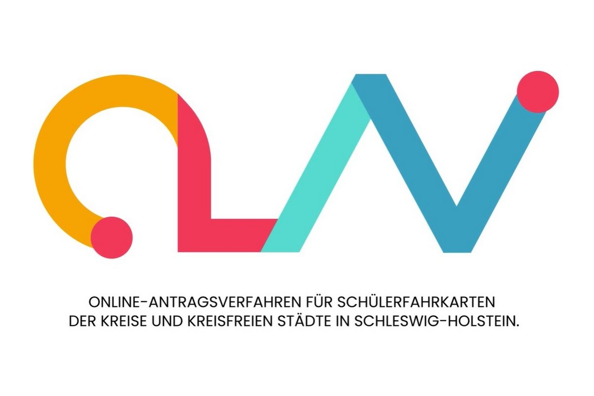 Logo der Zentralen Stelle Schülerfahrkarten der Kreise und kreisfreien Städte in Schleswig-Holstein Logo des Dienstes OLAV
