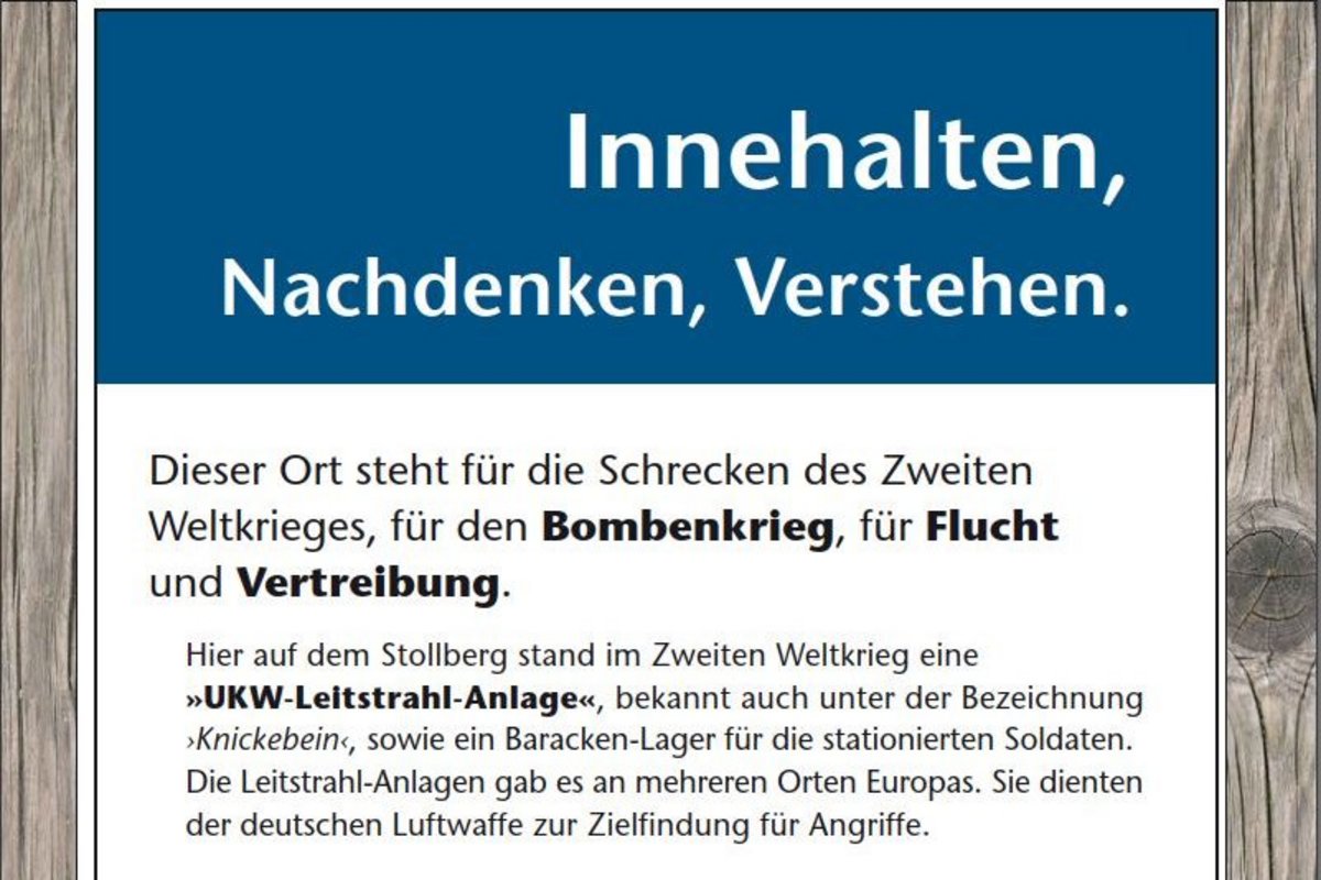Auszug der Gedenktafel auf dem Stollberg. Grafik: Gemeinde Bordelum Textauszug der Gedenktafel